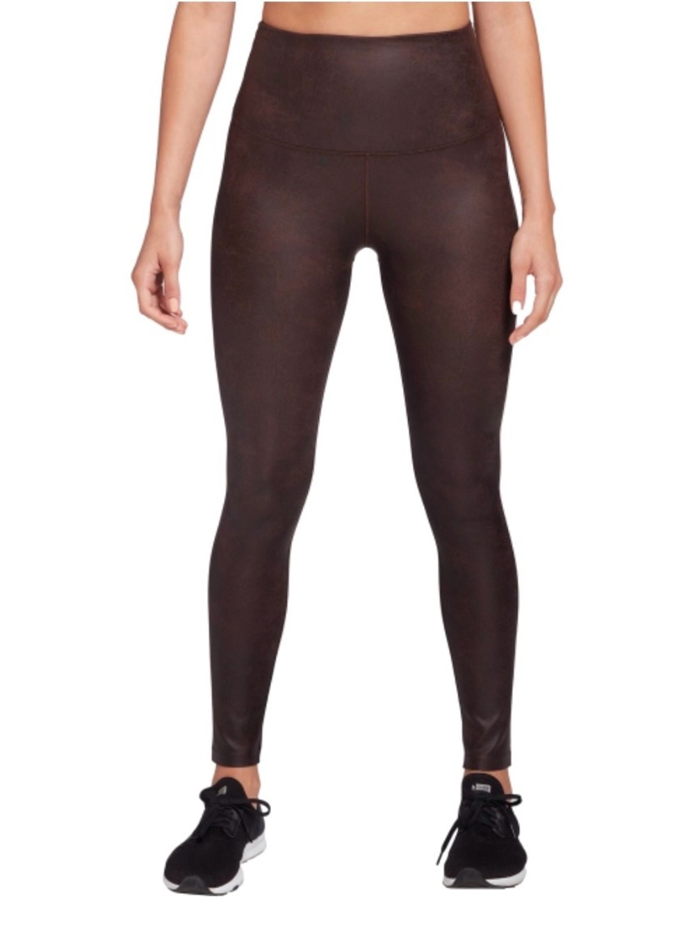 Calia Carrie Underwood Power Sculpt Faux Leather Leggings Cocoa Dreams Brown XL